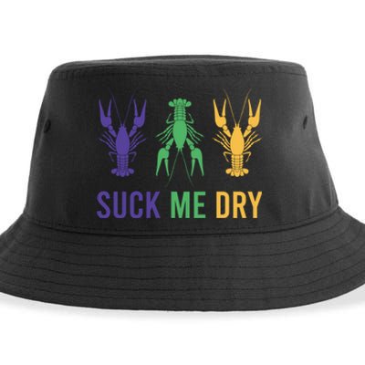 Funny Mardi Gras, Suck Me Dry, Mardi Gras Crawfish, Mardi Gras, Mardi Gras Sustainable Bucket Hat