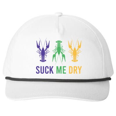 Funny Mardi Gras, Suck Me Dry, Mardi Gras Crawfish, Mardi Gras, Mardi Gras Snapback Five-Panel Rope Hat