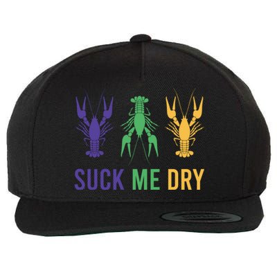 Funny Mardi Gras, Suck Me Dry, Mardi Gras Crawfish, Mardi Gras, Mardi Gras Wool Snapback Cap