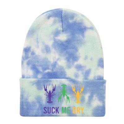 Funny Mardi Gras, Suck Me Dry, Mardi Gras Crawfish, Mardi Gras, Mardi Gras Tie Dye 12in Knit Beanie