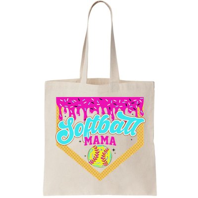Softball Mama Drip Ice Cream Dripping Game Day Softball Mom Bag