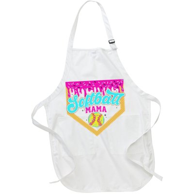 Softball Mama Drip Ice Cream Dripping Game Day Softball Mom Apron