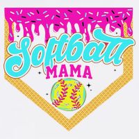 Softball Mama Drip Ice Cream Dripping Game Day Softball Mom Adult Drive Performance Visor