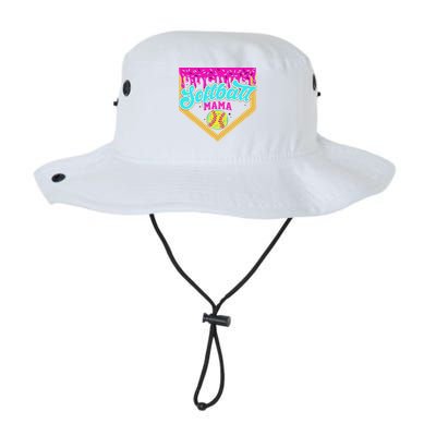 Softball Mama Drip Ice Cream Dripping Game Day Softball Mom Bucket Hat