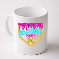 Softball Mama Drip Ice Cream Dripping Game Day Softball Mom Mug