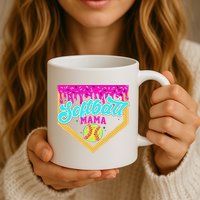 Softball Mama Drip Ice Cream Dripping Game Day Softball Mom Mug