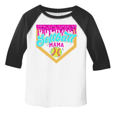 Softball Mama Drip Ice Cream Dripping Game Day Softball Mom Toddler Fine Jersey T-Shirt