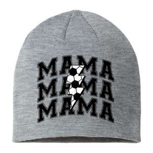 soccer Mama Distressed Lightning Bolt Mom Sustainable Beanie