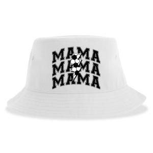 soccer Mama Distressed Lightning Bolt Mom Sustainable Bucket Hat