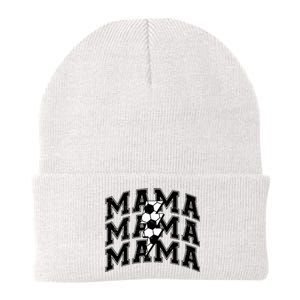 soccer Mama Distressed Lightning Bolt Mom Knit Cap Winter Beanie