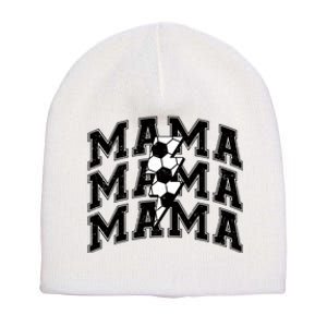 soccer Mama Distressed Lightning Bolt Mom Short Acrylic Beanie