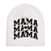 soccer Mama Distressed Lightning Bolt Mom Short Acrylic Beanie