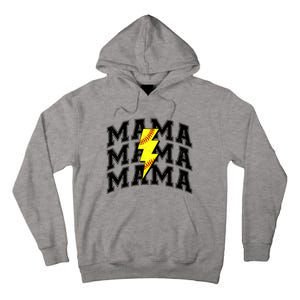 Softball Mama Distressed Lightning Bolt Mom Tall Hoodie