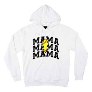 Softball Mama Distressed Lightning Bolt Mom Hoodie