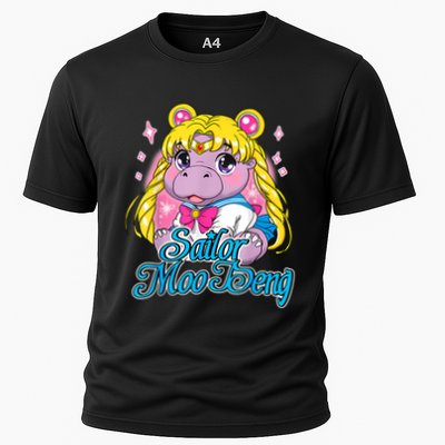 Sailor Moo Deng Funny Hippo Moo Deng Cute Cooling Performance Crew T-Shirt
