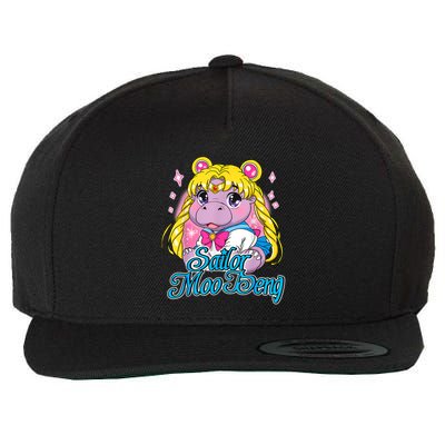 Sailor Moo Deng Funny Hippo Moo Deng Cute Wool Snapback Cap