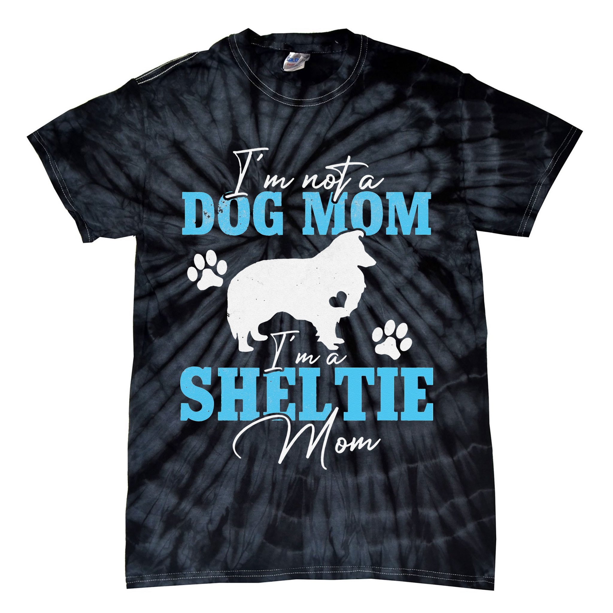 Sheltie Mom Dog Lovers Gifts For Dog Paw Mother's Day Tie-Dye T-Shirt