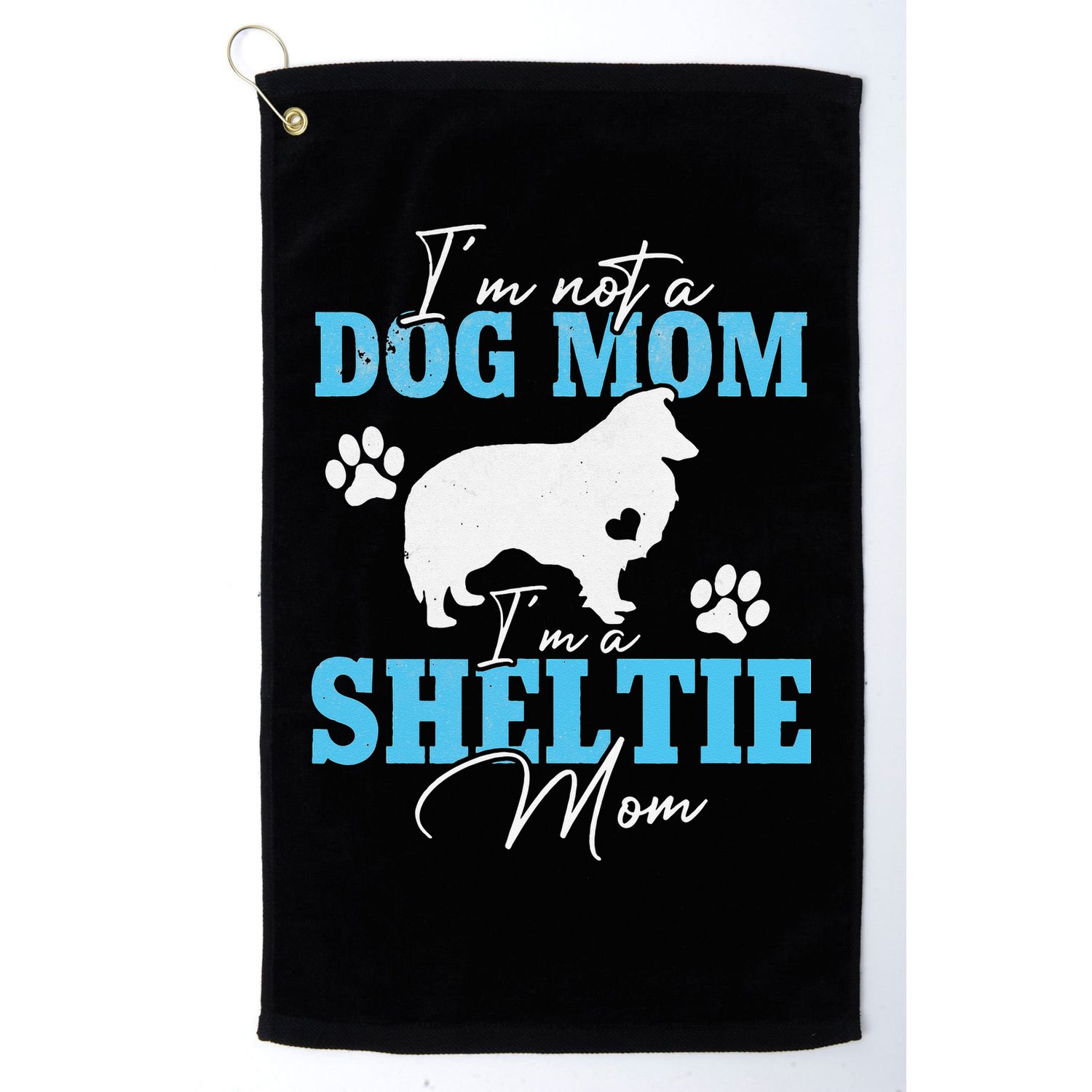 Sheltie Mom Dog Lovers Gifts For Dog Paw Mother's Day Golf Towel