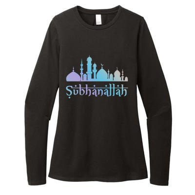 Subhanallah Mosque Design Islamic Ramadan Muslim Cute Gift Womens CVC Long Sleeve Shirt