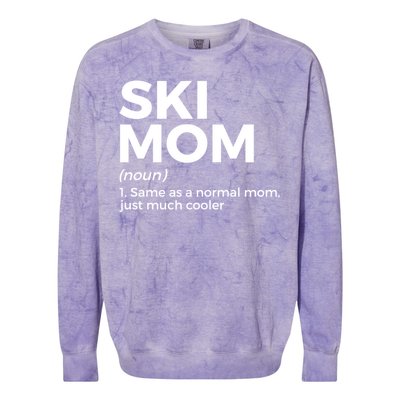 Ski Mom Definition Funny Skiing For Skiers Cute Gift Colorblast Crewneck Sweatshirt