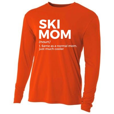 Ski Mom Definition Funny Skiing For Skiers Cute Gift Cooling Performance Long Sleeve Crew