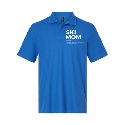 Ski Mom Definition Funny Skiing For Skiers Cute Gift Softstyle Adult Sport Polo