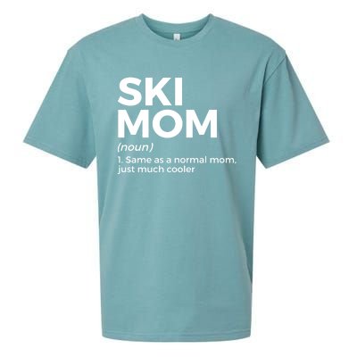 Ski Mom Definition Funny Skiing For Skiers Cute Gift Sueded Cloud Jersey T-Shirt