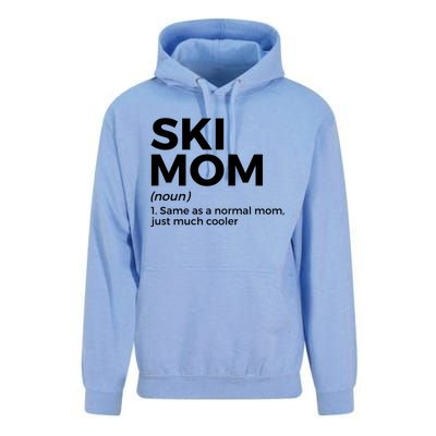 Ski Mom Definition Funny Skiing For Skiers Cute Gift Unisex Surf Hoodie