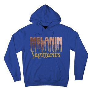 Sagittarius Melanin Dripping Zodiac Sign For Black Gift Hoodie