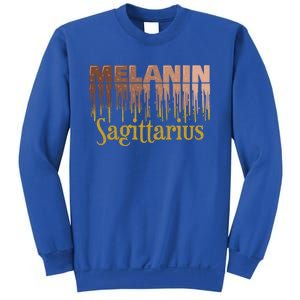 Sagittarius Melanin Dripping Zodiac Sign For Black Gift Sweatshirt