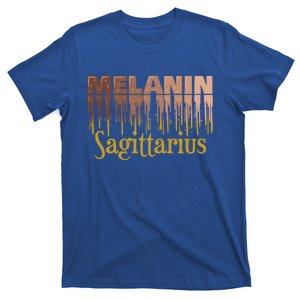 Sagittarius Melanin Dripping Zodiac Sign For Black Gift T-Shirt