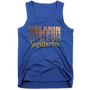 Sagittarius Melanin Dripping Zodiac Sign For Black Gift Tank Top