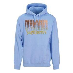 Sagittarius Melanin Dripping Zodiac Sign For Black Gift Unisex Surf Hoodie