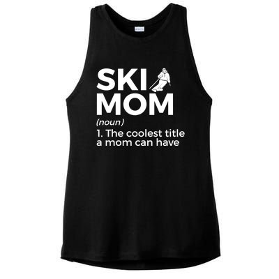 Ski Mom Definition Funny Skiing For Skiers Cute Gift Ladies PosiCharge Tri-Blend Wicking Tank