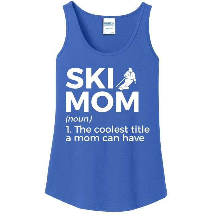 Ski Mom Definition Funny Skiing For Skiers Cute Gift Ladies Essential Tank