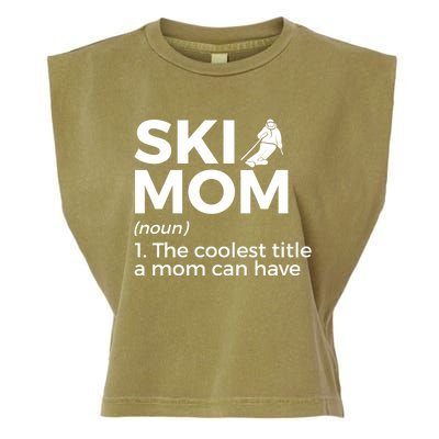 Ski Mom Definition Funny Skiing For Skiers Cute Gift Garment-Dyed Women's Muscle Tee