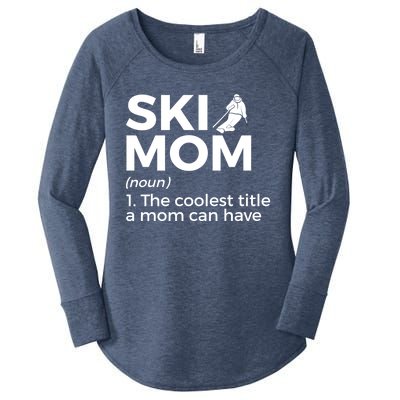 Ski Mom Definition Funny Skiing For Skiers Cute Gift Women's Perfect Tri Tunic Long Sleeve Shirt