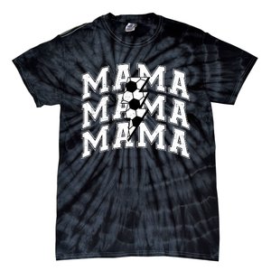 soccer Mama Distressed Lightning Bolt Mom Tie-Dye T-Shirt