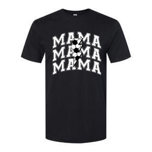 soccer Mama Distressed Lightning Bolt Mom Softstyle CVC T-Shirt