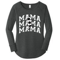 Soccer Mama Distressed Lightning Bolt Mom Women's Perfect Tri Tunic Long Sleeve Shirt