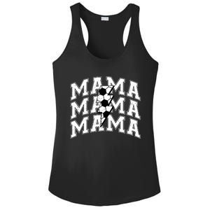 Soccer Mama Distressed Lightning Bolt Mom Ladies PosiCharge Competitor Racerback Tank