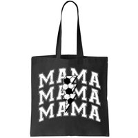 Soccer Mama Distressed Lightning Bolt Mom Tote Bag