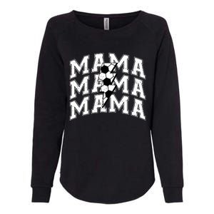 Soccer Mama Distressed Lightning Bolt Mom Womens California Wash Sweatshirt