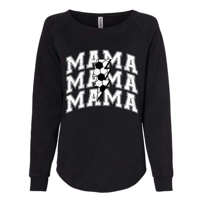 Soccer Mama Distressed Lightning Bolt Mom Womens California Wash Sweatshirt