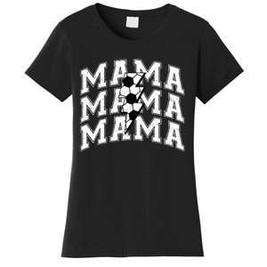 Soccer Mama Distressed Lightning Bolt Mom Women's T-Shirt