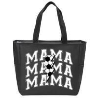 Soccer Mama Distressed Lightning Bolt Mom Zip Tote Bag