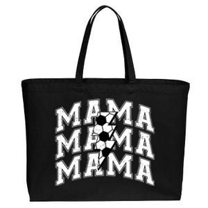 Soccer Mama Distressed Lightning Bolt Mom Cotton Canvas Jumbo Tote