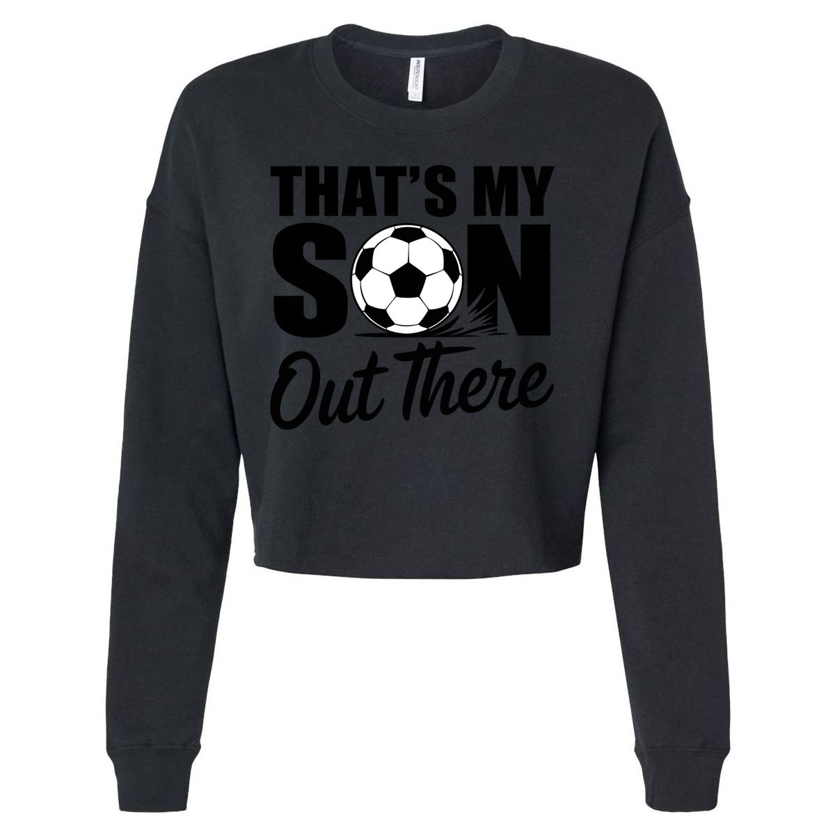Soccer Mom Dad Proud Parent Game Day Gift Cropped Pullover Crew