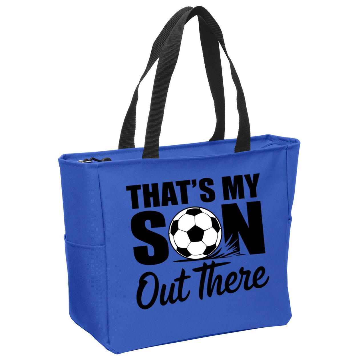 Soccer Mom Dad Proud Parent Game Day Gift Zip Tote Bag