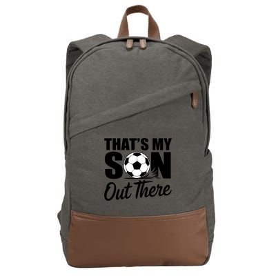Soccer Mom Dad Proud Parent Game Day Gift Cotton Canvas Backpack